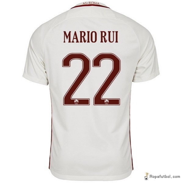 Camiseta As Roma Replica Segunda Ropa Mariorui 2016/17 Blanco